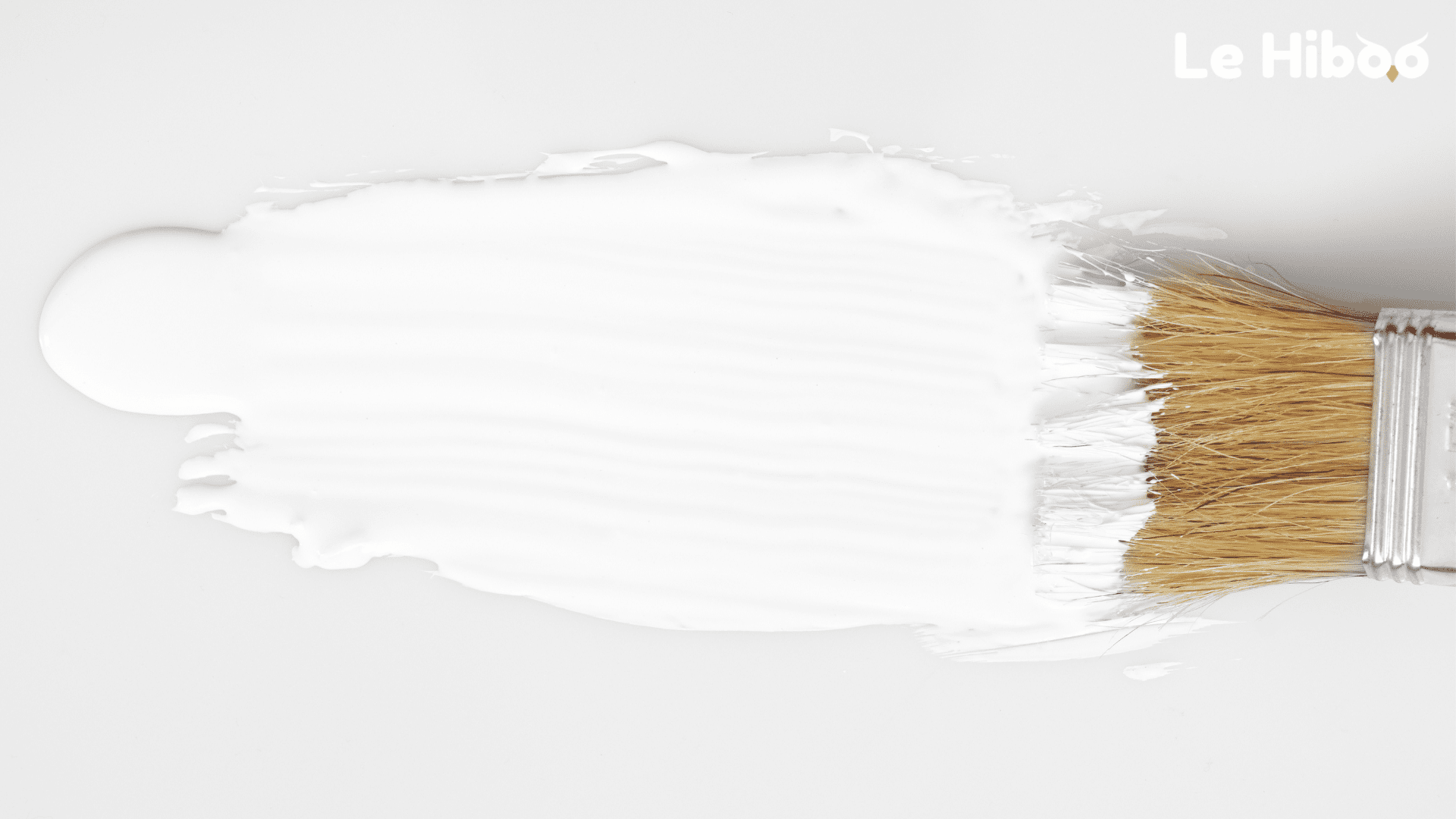 Peinture blanche avec pinceau sur fond blanc Peinture blanche avec pinceau sur fond blanc