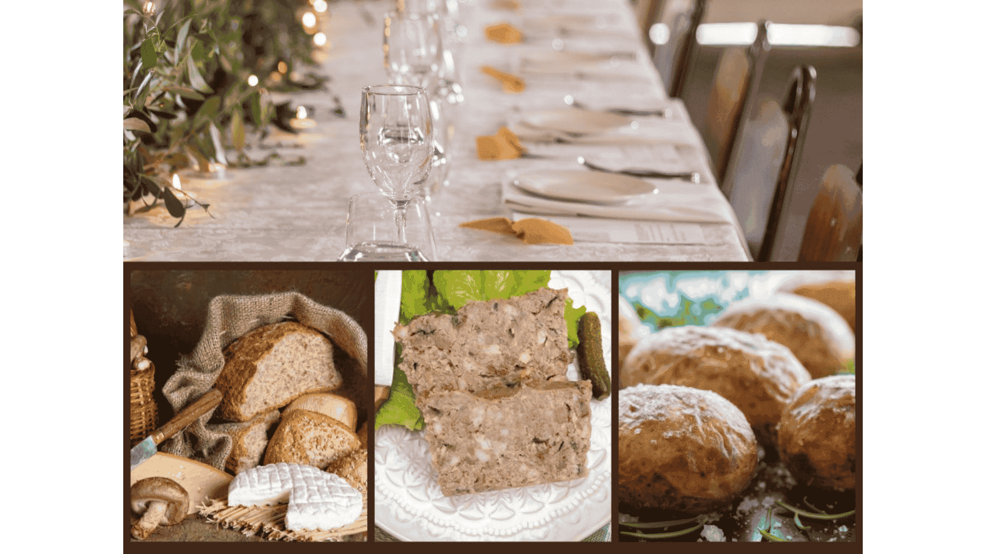 Repas campagnard déjeuner table