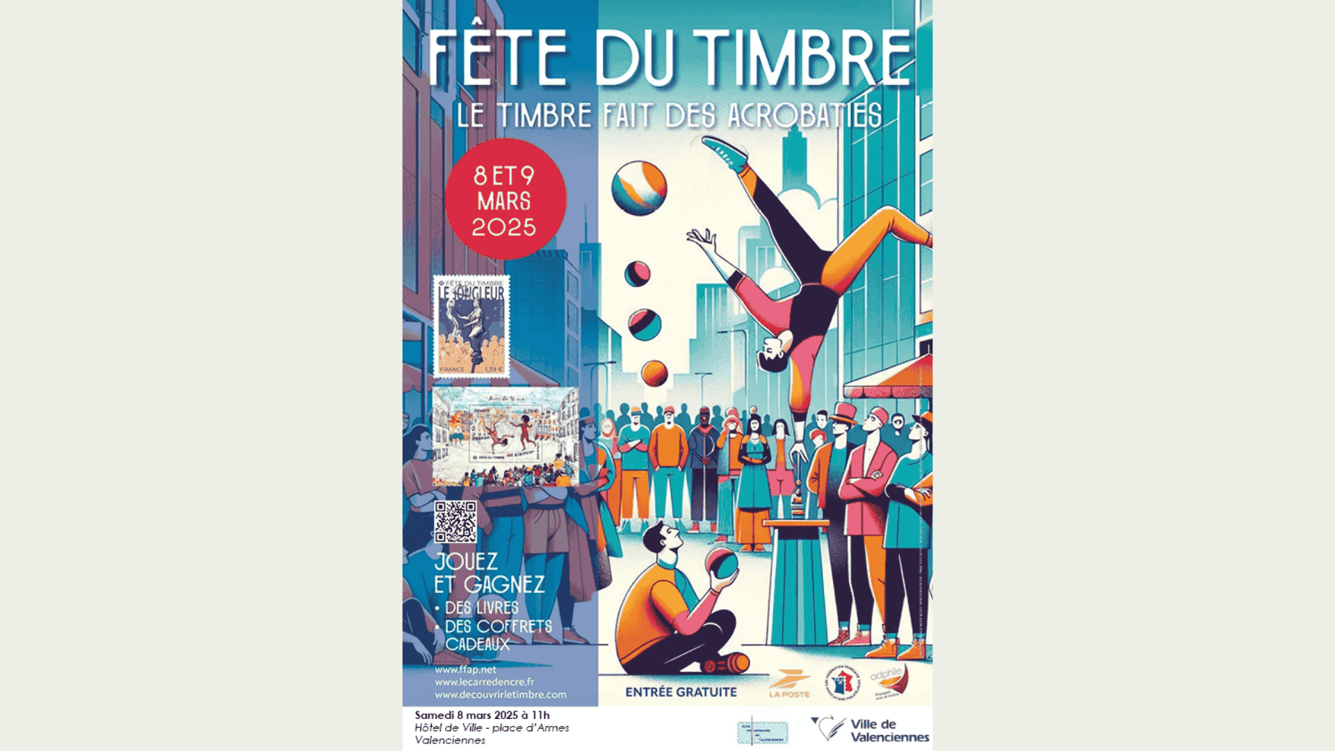affiche fete du timbre valenciennes 2025 affiche fete du timbre valenciennes 2025