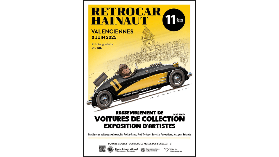 affiche retrocar hainaut valenciennes