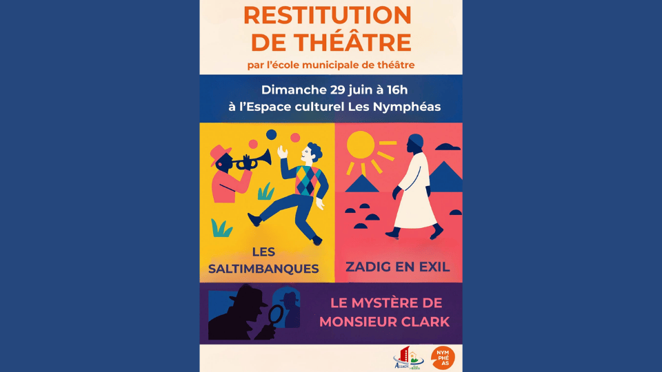affiche restitution de theatre les nympheas aunloy lez valenciennes