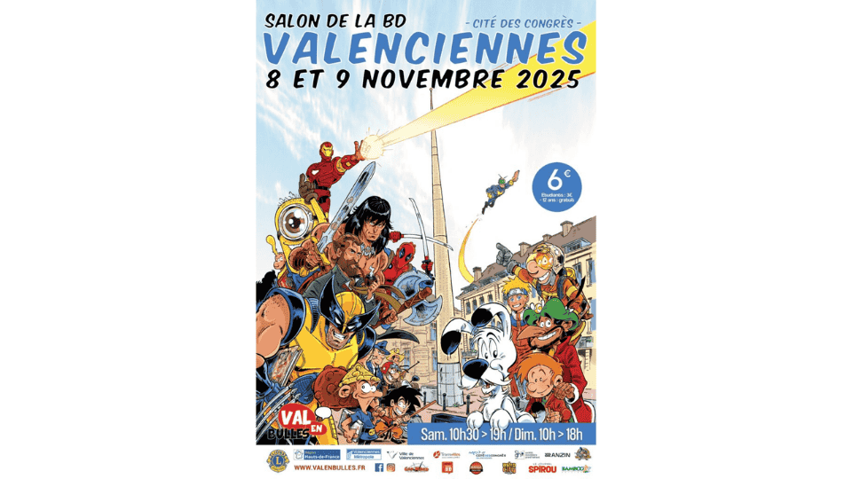 Affiche salon de la BD Valenciennes 2025
